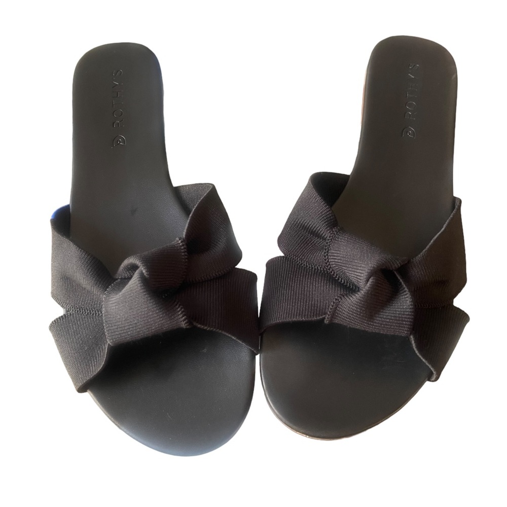 Rothy’s knot Tie Sandals Black Sz 8.5